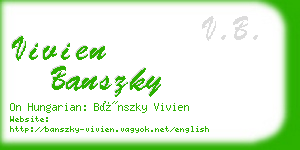 vivien banszky business card